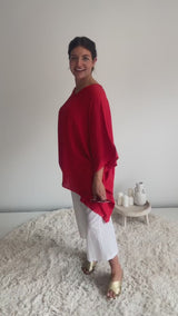 Short Kaftan in Red