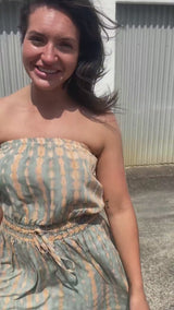 Daytripper Tube Maxi Dress In Olive Tie Dye