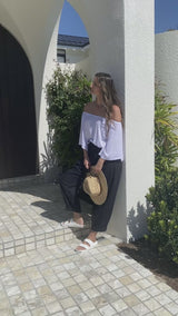 Dream Pant in LUX Cotton Plain Black