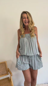 Maldives Short Jumpsuit In Grey Nautica