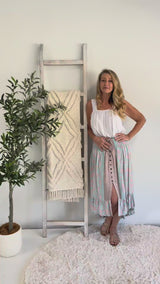 Long Bohemian Skirt In Willow Bloom