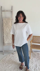 Manhattan Cotton Tee in White