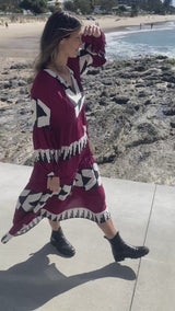Keys Long Sleeve Maxi