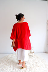Short Kaftan in Red