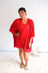 Short Kaftan in Red