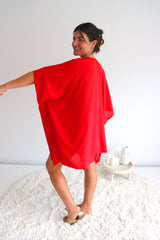 Short Kaftan in Red