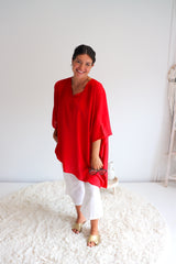 Short Kaftan in Red