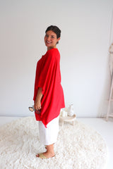 Short Kaftan in Red