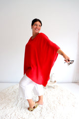 Short Kaftan in Red