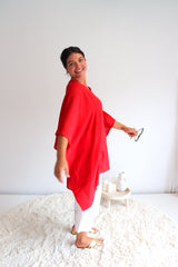 Short Kaftan in Red