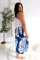 Strapless Beach Dress/Skirt in Samoa Blue