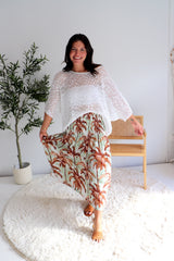 Strapless Beach Dress/Skirt in Coco Palm