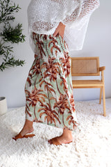 Strapless Beach Dress/Skirt in Coco Palm