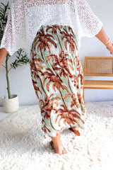 Strapless Beach Dress/Skirt in Coco Palm