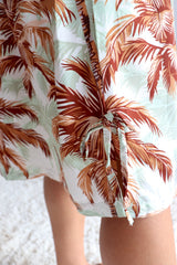 Strapless Beach Dress/Skirt in Coco Palm