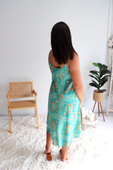 Short Swing Dress In Dayspring Aqua Green