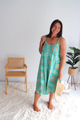 Short Swing Dress In Dayspring Aqua Green