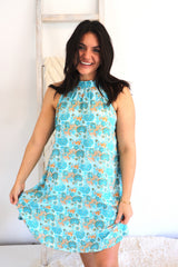 Tahiti Dress in Seaside Bloom