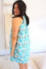 Tahiti Dress in Seaside Bloom