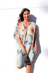 Tropicana Short Dress In Hibiscus