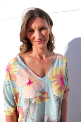 Tropicana Short Dress In Hibiscus