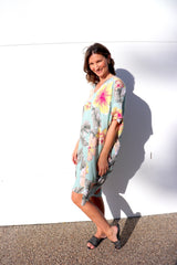 Tropicana Short Dress In Hibiscus