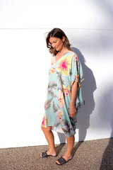 Tropicana Short Dress In Hibiscus