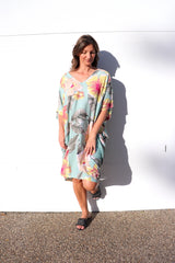 Tropicana Short Dress In Hibiscus