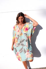 Tropicana Short Dress In Hibiscus