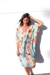 Tropicana Short Dress In Hibiscus