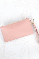 Blair Textured Handle Long Purse in Tan or Pink