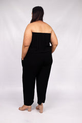 Living It Up Long Jumpsuit In Black