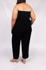 Living It Up Long Jumpsuit In Black