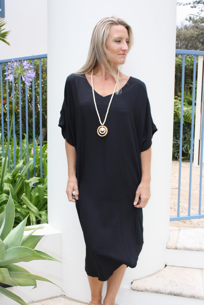 Cold Shoulder Dress In Black