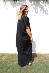 Island Holiday High Low Dress In Black