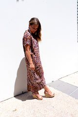 Island Holiday High Low Dress In Malawi Gold