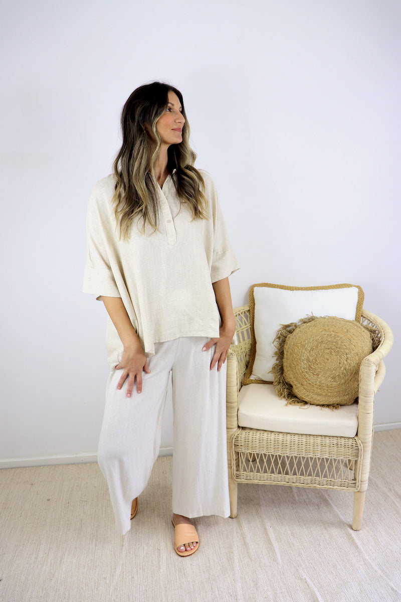 Jasmine Linen Pant in Natural