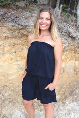 Maldives Short Jumpsuit In Black