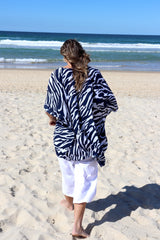 Short Kaftan Ocean Tide in Navy