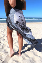 Take Me Away Sarong Black Elephant