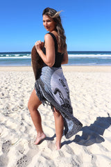 Take Me Away Sarong Black Elephant