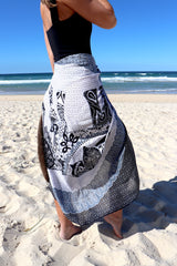 Take Me Away Sarong Black Elephant