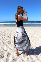 Take Me Away Sarong Black Elephant