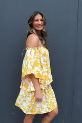 Holiday Dreaming Short Beach Dress/Top In Promise Land Mustard