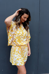 Holiday Dreaming Short Beach Dress/Top In Promise Land Mustard