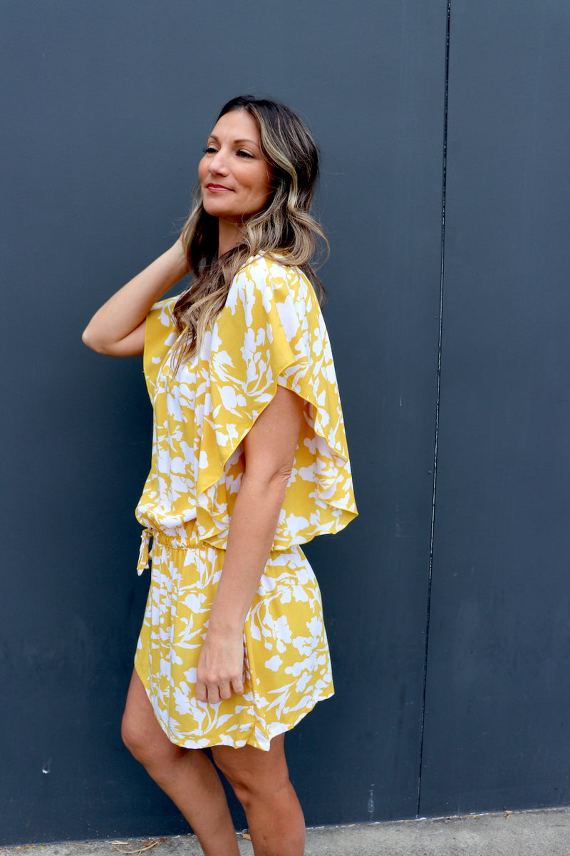 Holiday Dreaming Short Beach Dress/Top In Promise Land Mustard