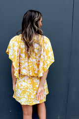 Holiday Dreaming Short Beach Dress/Top In Promise Land Mustard