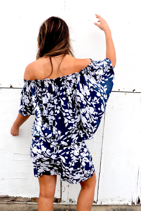 Holiday Dreaming Short Beach Dress/Top In Promise Land Navy