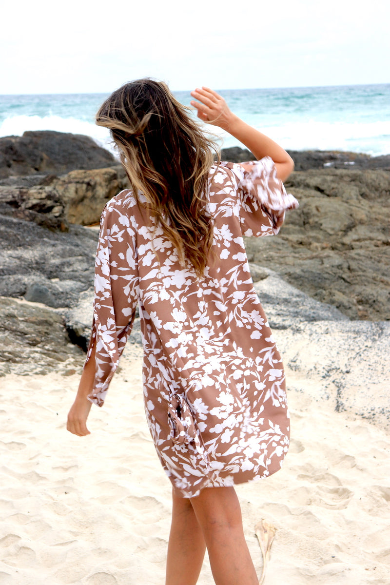 Daydream Long Sleeve Dress/Top in Promise Land Taupe