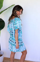 Holiday Dreaming Short Beach Dress/Top In Mint Diamond